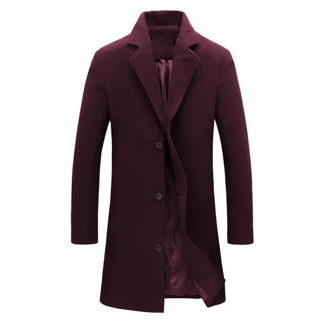 Wool Men's Coat for Autumn and Winter - Tomas