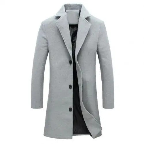 Wool Men's Coat for Autumn and Winter - Tomas