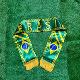 World Cup Brazil Flag Football Scarf Fringe Brazil Scarf