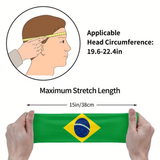 World Cup Brazil Flag Sports Headband Soccer Sweatband
