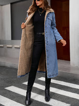 Worn Cropped Blue Denim Jacket - Sofia