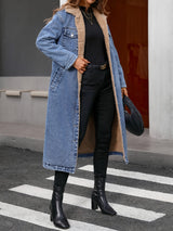 Worn Cropped Blue Denim Jacket - Sofia