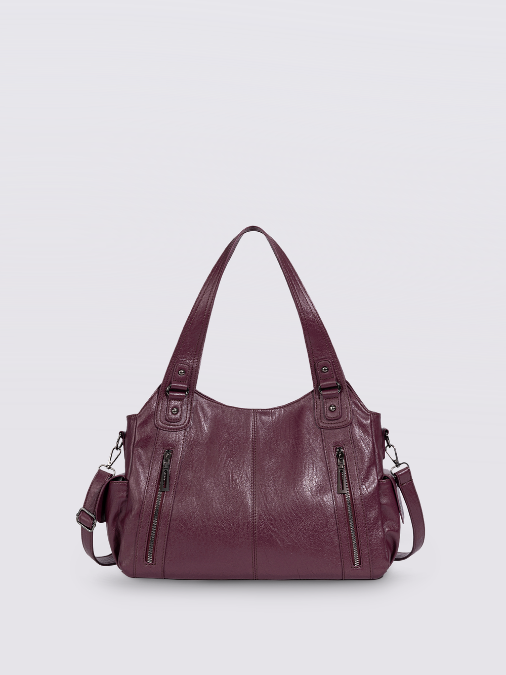 Stylische Handtasche mit Reißverschlusstaschen & Abnehmbarem Trageriemen – Ideal für Alltag & Reisen