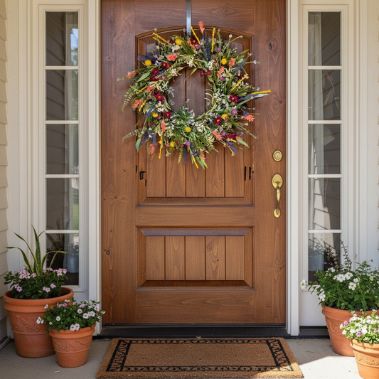 Front Door Wreath – Spring, Floral & Seasonal Decor