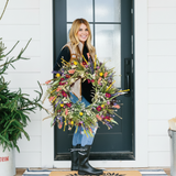 Wreath Front Door Spring Floral Seasonal Decor