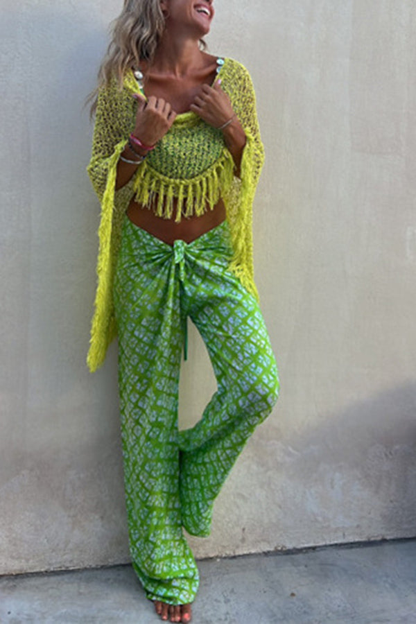 Wynne Tasseled Cut-Out Cover-Up Sweater for Women | Stylish Beachwear & Resort Wear