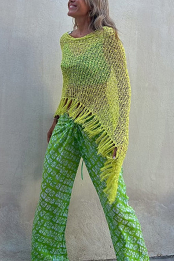 Wynne Tasseled Cut-Out Cover-Up Sweater for Women | Stylish Beachwear & Resort Wear
