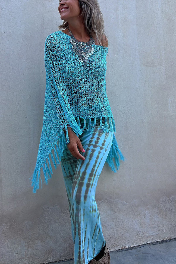 Wynne Tasseled Cut-Out Cover-Up Sweater for Women | Stylish Beachwear & Resort Wear