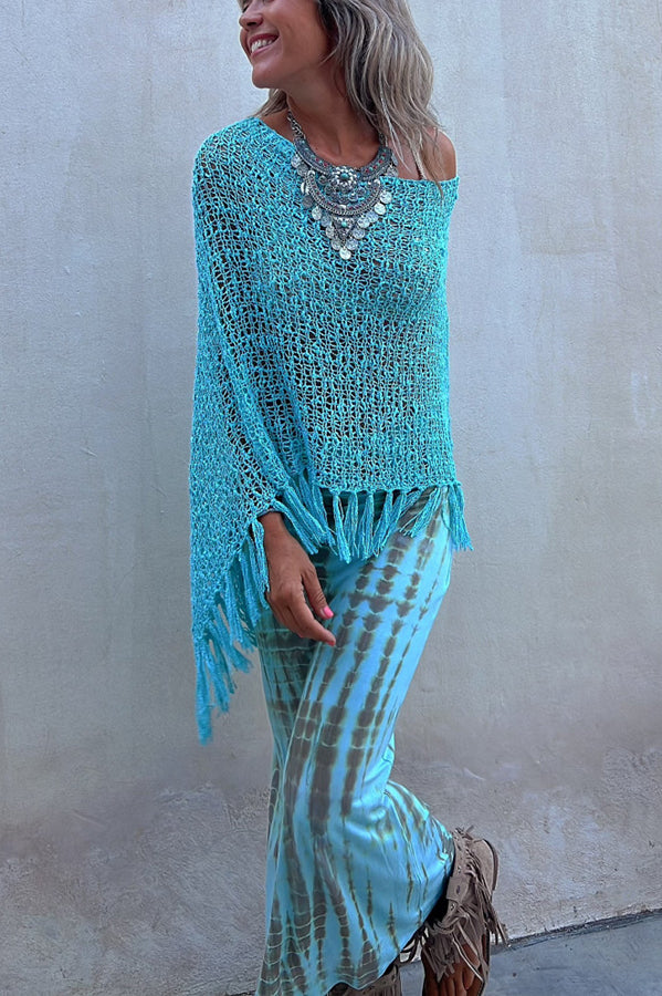 Wynne Tasseled Cut-Out Cover-Up Sweater for Women | Stylish Beachwear & Resort Wear