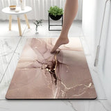 Non-Slip Bath Mat – Marble Look, Absorbent & Machine-Washable 60×90cm