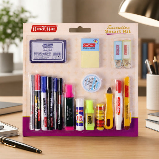 20-Piece Office Stationery Set – Markers, Pens & Adhesive Tools