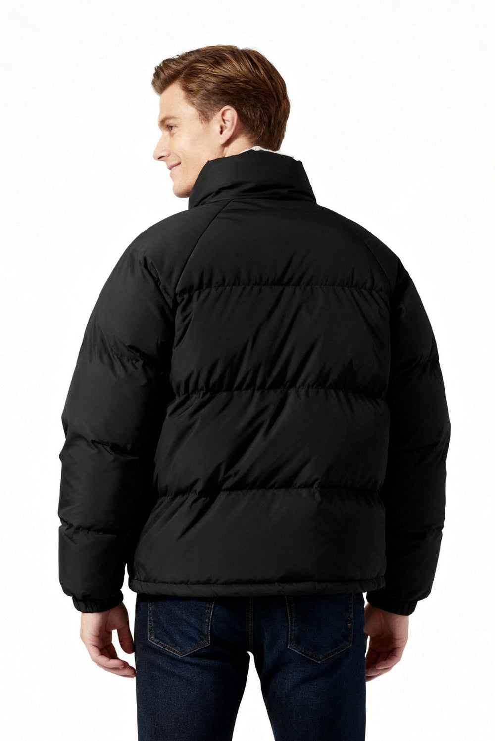 Men's quilted puffer jacket, view 2