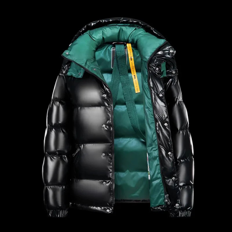 Men's zip-up puffer jacket, view 3