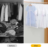24-Pack PEVA Garment Cover Set – Durable Hanging Garment Bags in 3 Sizes for Clothing Protection and Storage