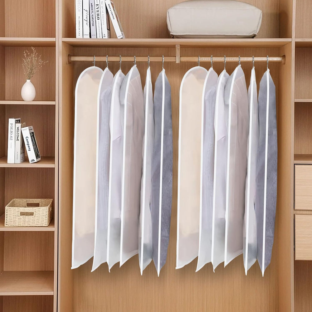 24-Pack PEVA Garment Cover Set – Durable Hanging Garment Bags in 3 Sizes for Clothing Protection and Storage