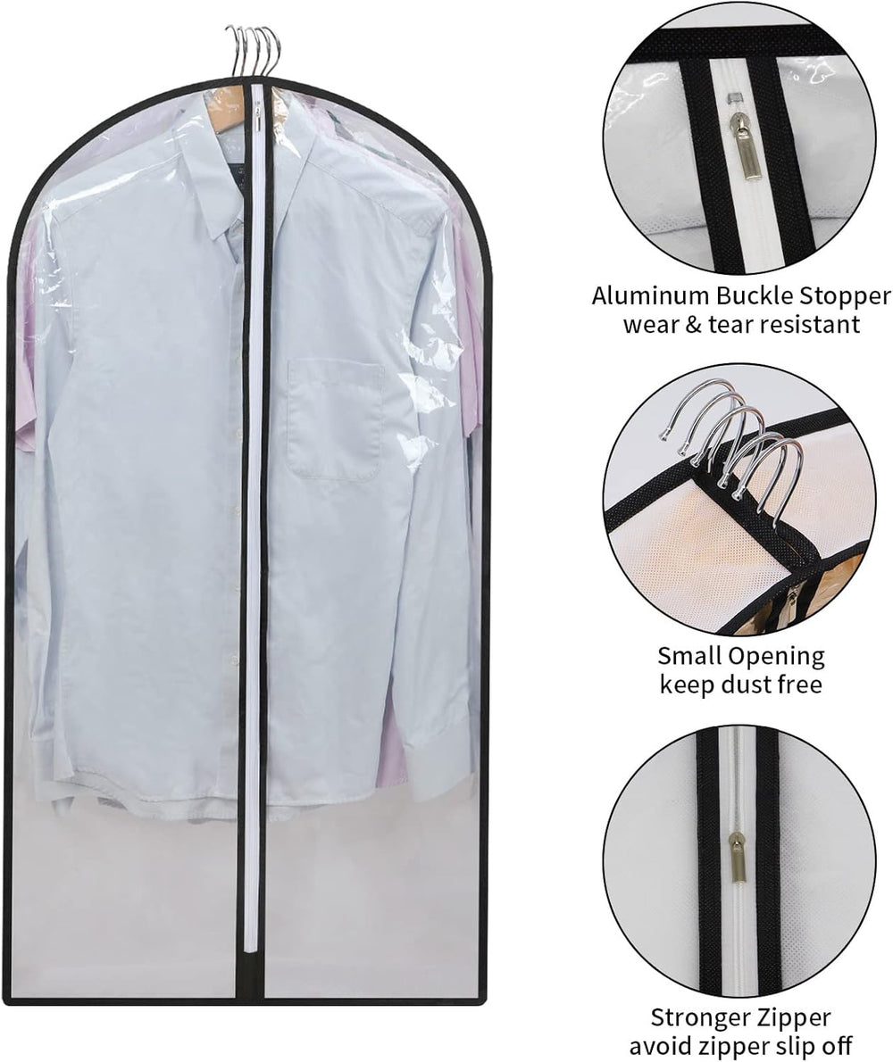 24-Pack PEVA Garment Cover Set – Durable Hanging Garment Bags in 3 Sizes for Clothing Protection and Storage