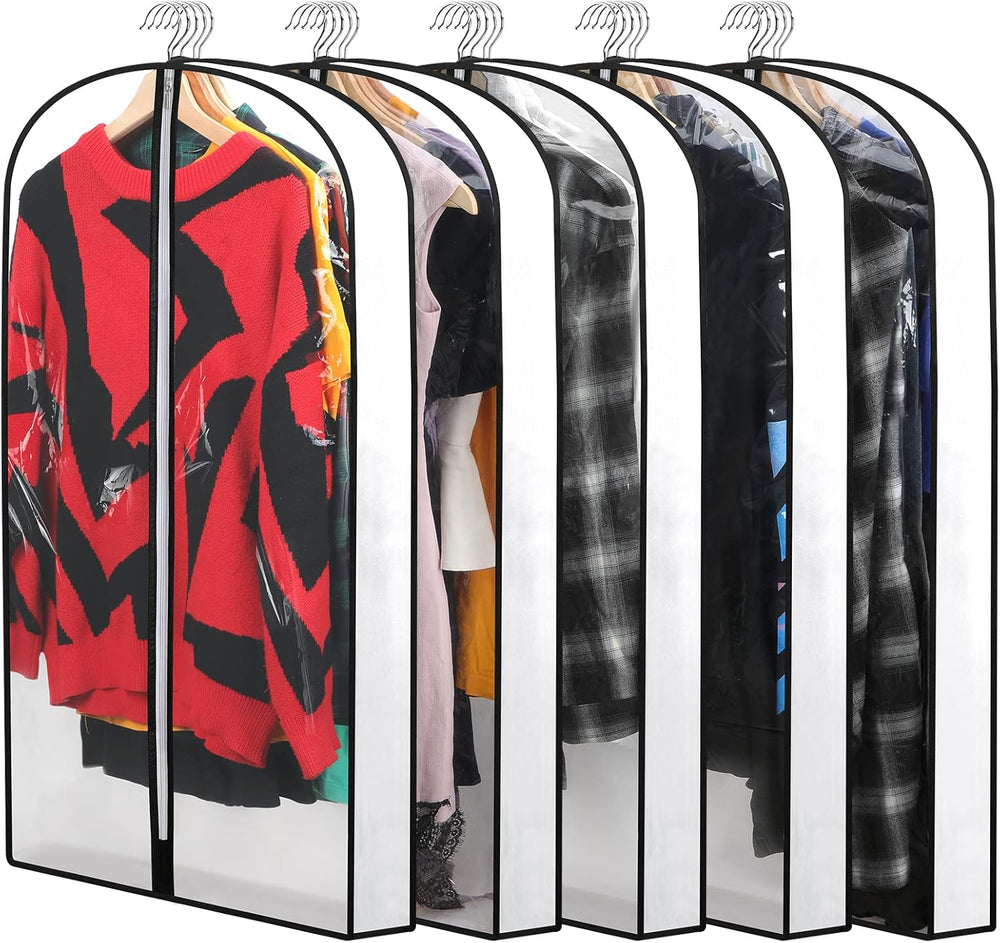 24-Pack PEVA Garment Cover Set – Durable Hanging Garment Bags in 3 Sizes for Clothing Protection and Storage