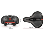 Ergonomic Bike Saddle – Padded, Water-Repellent & Reflective Strip for Universal Seatposts