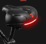 Ergonomic Bike Saddle – Padded, Water-Repellent & Reflective Strip for Universal Seatposts