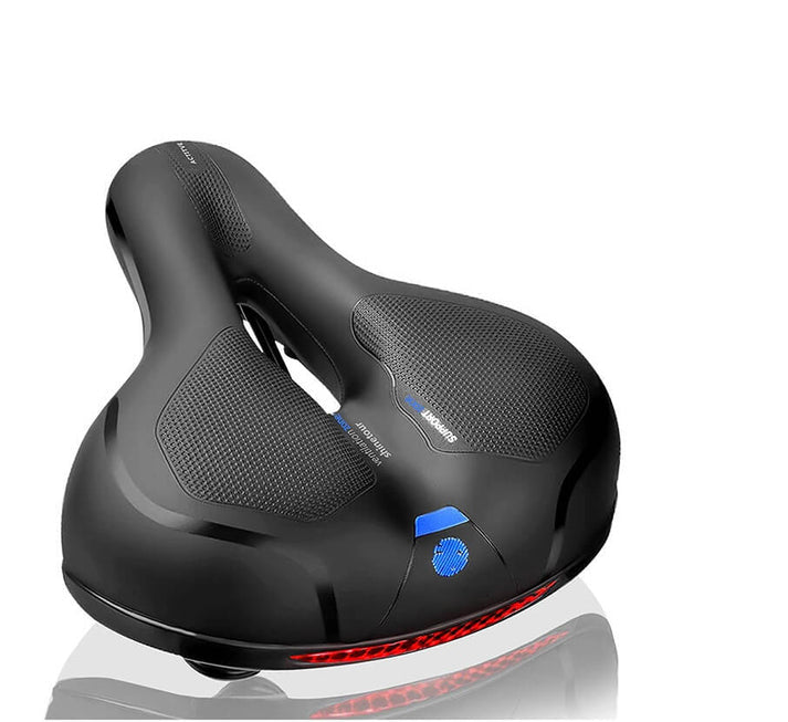 Ergonomic Bike Saddle – Padded, Water-Repellent & Reflective Strip for Universal Seatposts