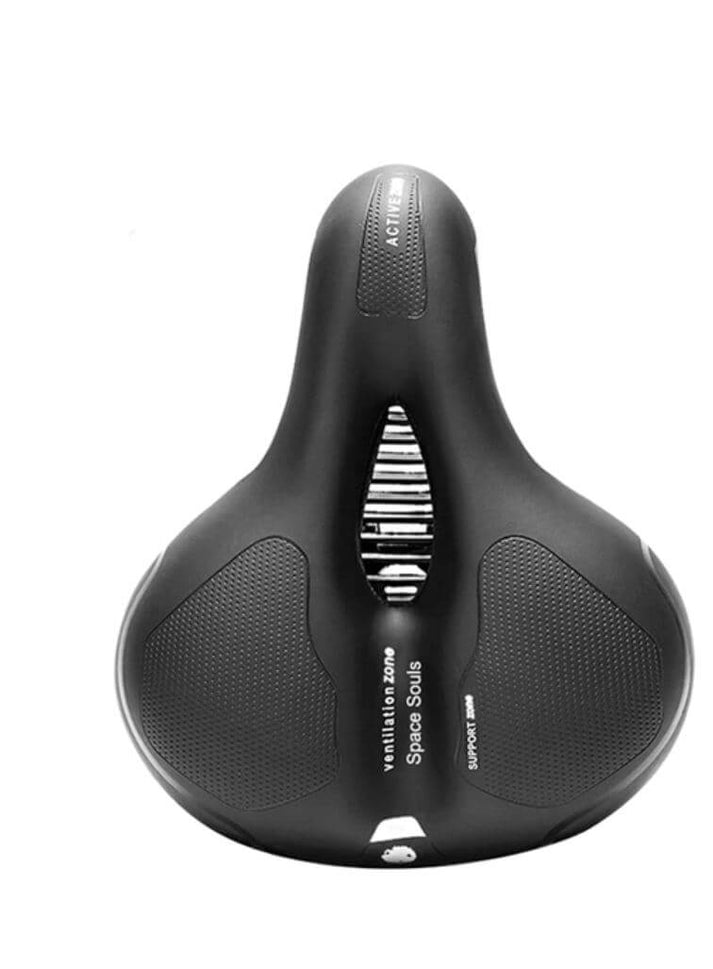 Ergonomic Bike Saddle – Padded, Water-Repellent & Reflective Strip for Universal Seatposts
