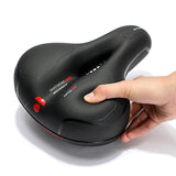Ergonomic Bike Saddle – Padded, Water-Repellent & Reflective Strip for Universal Seatposts