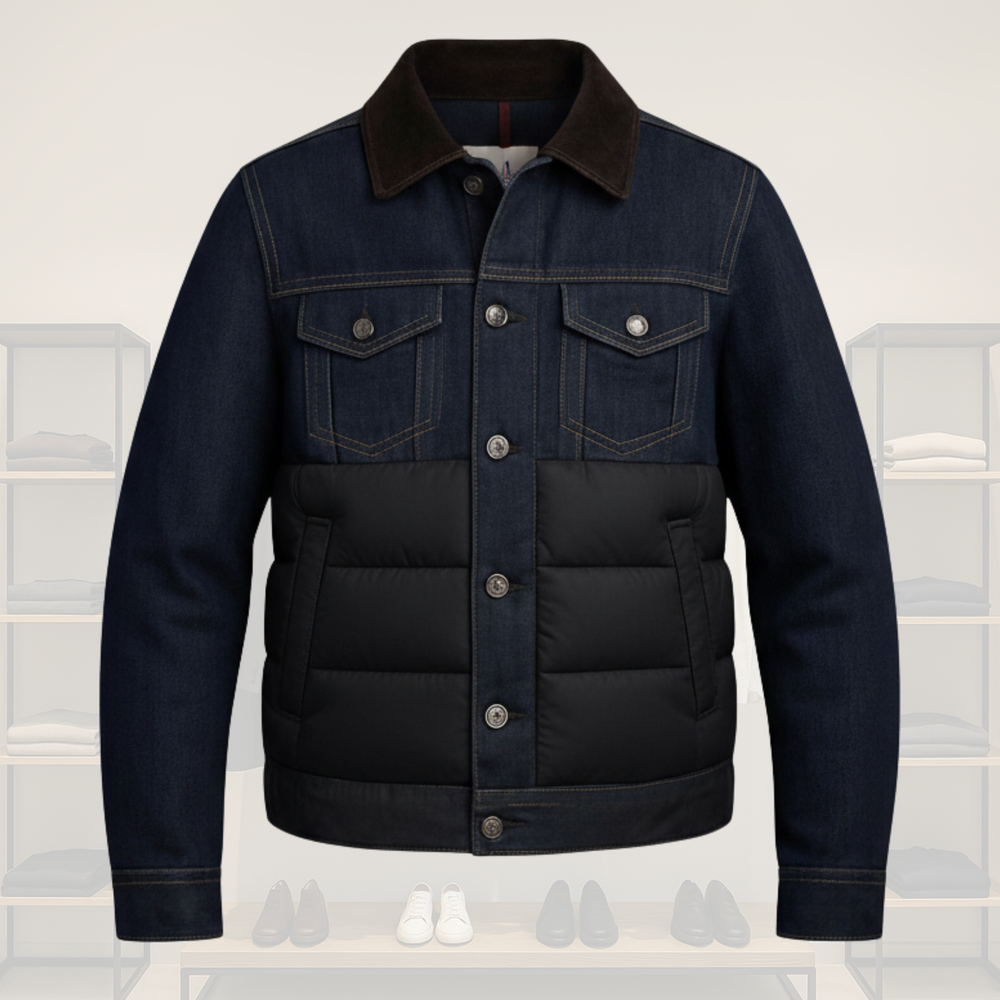 Men's quilted coat, view 1