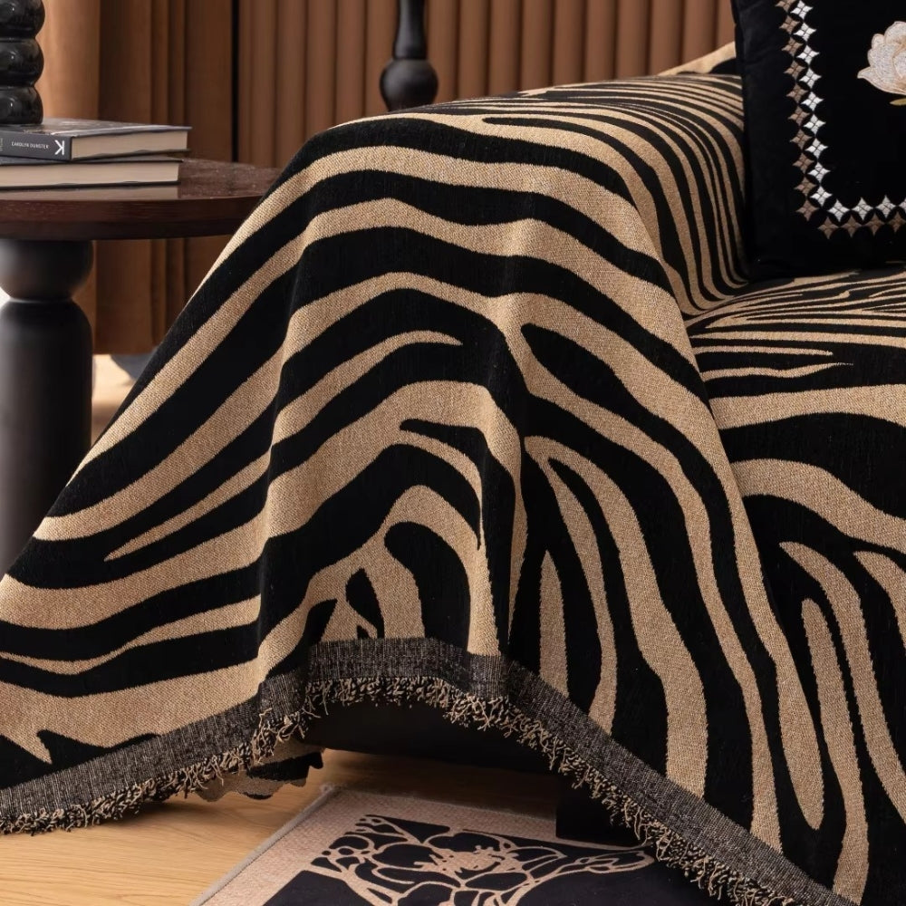 Enhanced Product Title: "Zentara Chenille Zebra Print Geometric Sofa Cover - Stylish & Durable Furniture Protector" 

This title includes relevant keywords while highlighting the product's features, making it more appealing for Google Shopping.