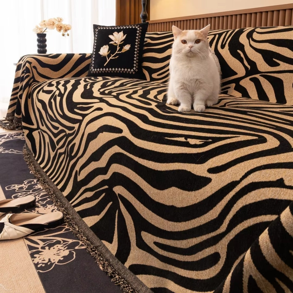 Enhanced Product Title: "Zentara Chenille Zebra Print Geometric Sofa Cover - Stylish & Durable Furniture Protector" 

This title includes relevant keywords while highlighting the product's features, making it more appealing for Google Shopping.