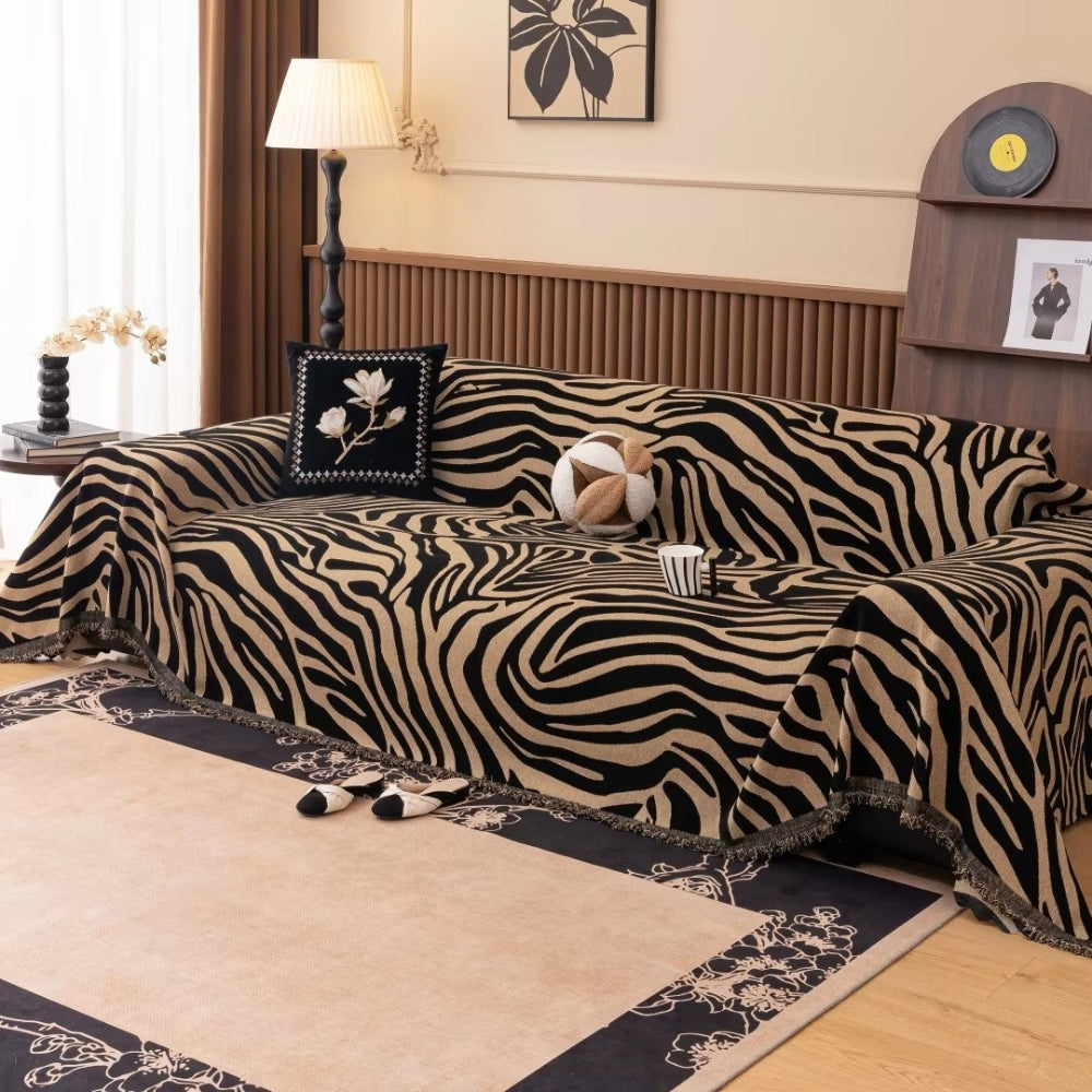 Enhanced Product Title: "Zentara Chenille Zebra Print Geometric Sofa Cover - Stylish & Durable Furniture Protector" 

This title includes relevant keywords while highlighting the product's features, making it more appealing for Google Shopping.