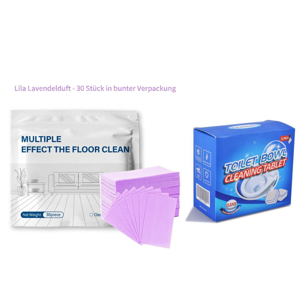 Concentrated Floor Cleaning Tablets – 30-Pack, 5 Colors & Multi-Surface