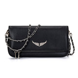 Rhinestone Evening Clutch – Women's, Faux Leather & Detachable Chain Strap