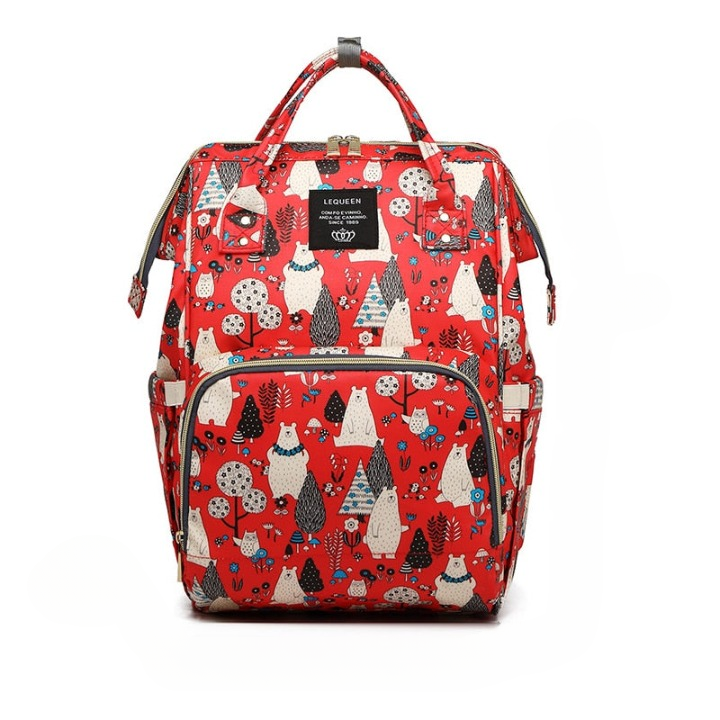 Large Capacity Waterproof Baby Nappy Backpack - Multi-Pocket Travel Diaper Bag for Moms & Dads
