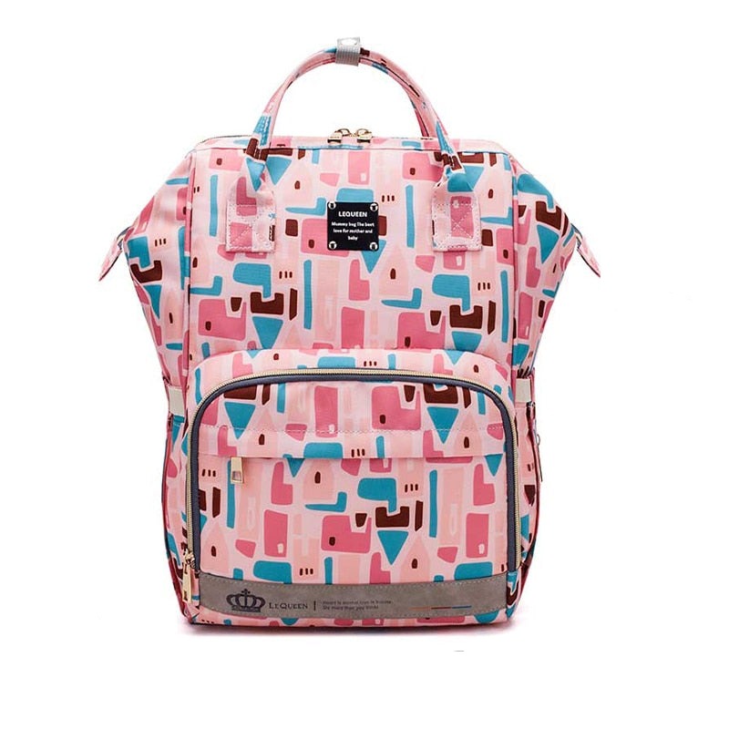 Large Capacity Waterproof Baby Nappy Backpack - Multi-Pocket Travel Diaper Bag for Moms & Dads