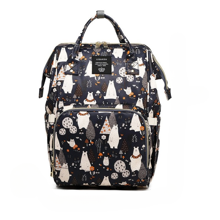 Large Capacity Waterproof Baby Nappy Backpack - Multi-Pocket Travel Diaper Bag for Moms & Dads